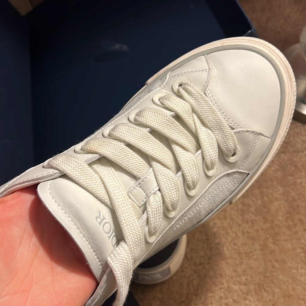 Dior B33 Spin Sneakers - White and Gray - Picture 8 of 12